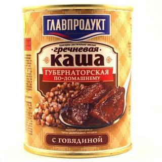 Каша Главпродукт Губернаторская по-домашнему гречневая с говядиной 340г